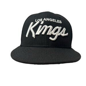 Los Angeles Kings Wool Snapback Hat Cap Script Spell Out Logo New Era 9Fifty